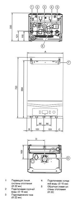 Схема подключения газового котла вайлант турбо