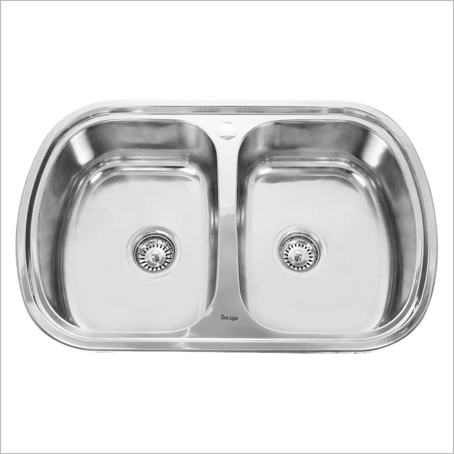 Врезная кухонная мойка SINKLIGHT 4040 40.5Х40.5см нержавеющая сталь