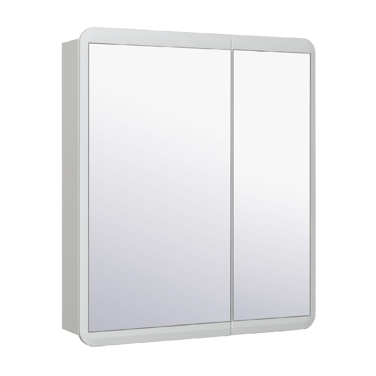 Шкаф зеркальный навесной Runo Эрика 81х70 см МДФ белый